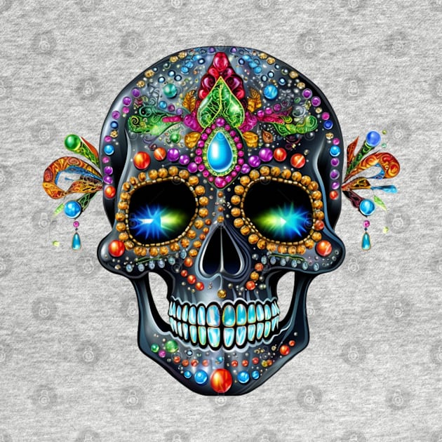 Bejeweled Skull #1 by Chromatic Fusion Studio